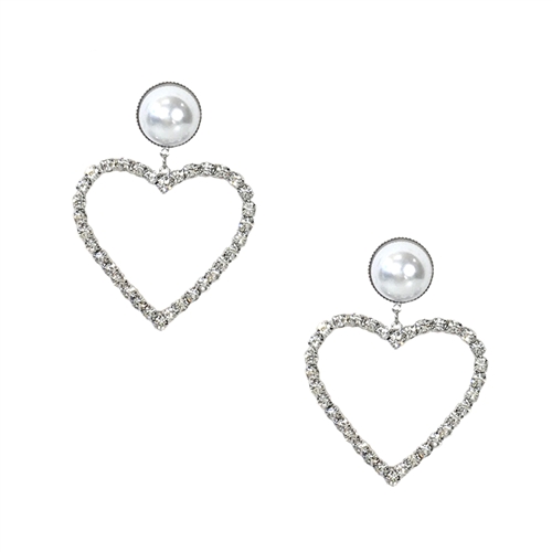 Jewelry Collection Lover Crystal Heart Drop Earrings