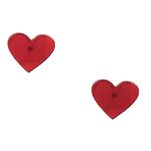 Leah Acrylic Sweet Heart Stud Earrings