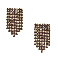 Jewelry Collection Rowan Crystal Fringe Linear Drop Earrings