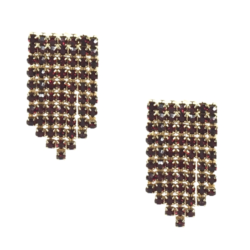 Jewelry Collection Rowan Crystal Fringe Linear Drop Earrings