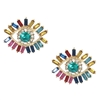 Edme Evil Eye Crystal Statement Stud Earrings