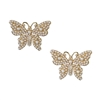 Butterfly Simulated Pearl Statement Earrings