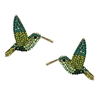 Zippy Hummingbird Crystal Statement Stud Earrings