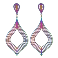 Jewelry Collection Bethany Rainbow Metal Drop Earrings