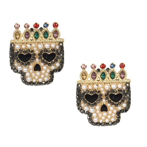 Jewelry Collection Hera Skull Queen Statement Earrings