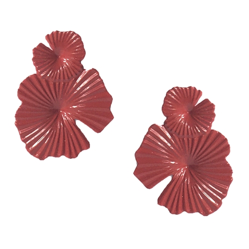 Jewelry Collection Hibiscus Flower Statement Stud Earrings