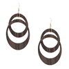 Jewelry Collection Arna Wood Circular Drop Statement Earrings