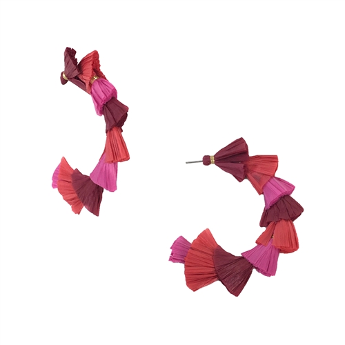 B Jewelry Collection Fiesta Tassel Hoop Earrings