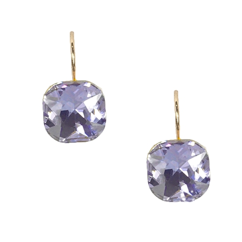 Jewelry Collection Simplicity Facet Asymmetrical Square Drop Earrings