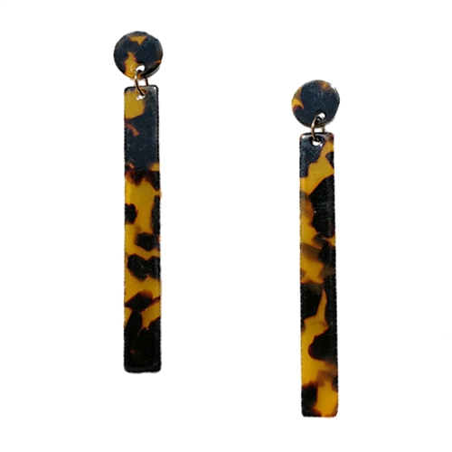 Jewelry Collection Bia Resin Shell Linear Drop Earrings