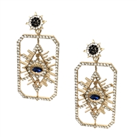All Seeing Eye of Providence Pave Drop Earrings