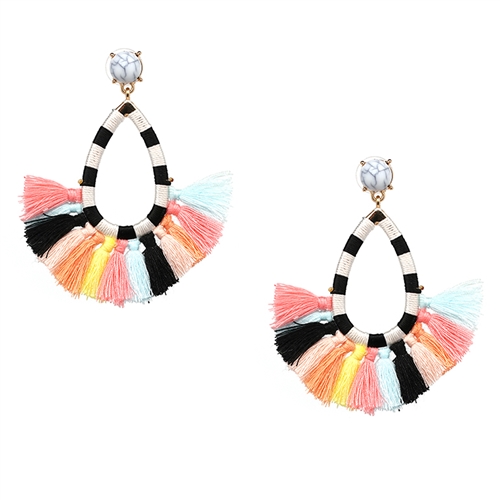Jewelry Collection Oia Pastel Tassel Drop Earring