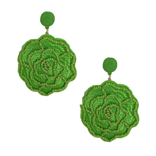 Frida Bright Floral Statement Drop Earrings