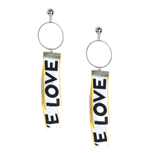Jewelry Collection Love Ribbon Drop Earrings