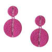 Jewelry Collection Knockout Circle Beaded Drop Statement Earrings