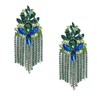 Jewelry Collection Yasmeen Crystal Fringe Chandelier Drop Earrings Castleton Green Multi