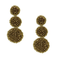 B Jewelry Collection Aine Two Tone Beaded Triple Drop Earrings