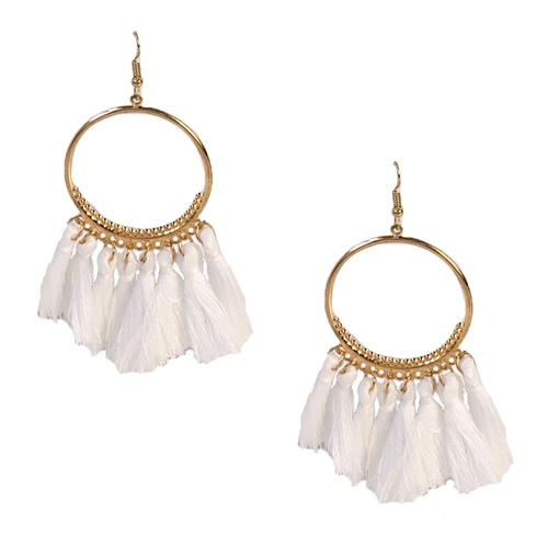 Jewelry Collection Blanca Tassel Hoop Earrings