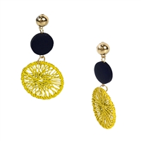 Jewelry Collection Vesa Woven Circle Drop Earrings
