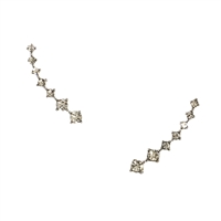 Delicate Sparkler Crystal Ear Climber Pins Crawler Earrings