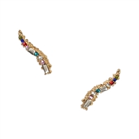 Brilliant Sparklers Crystal Ear Climber Pins Crawler Earrings