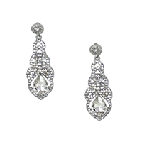 Brigitte Elegant Crystal Drop Earrings Bridal Jewelry