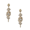 Raquel Statement Crystal Chandelier Earrings in Gold: Elegant, Dazzling Drop Earrings for Women