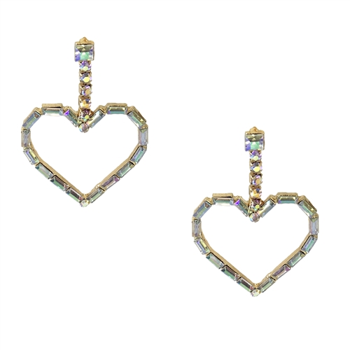 Jewelry Collection Sadie Iridescent Heart Drop Earrings