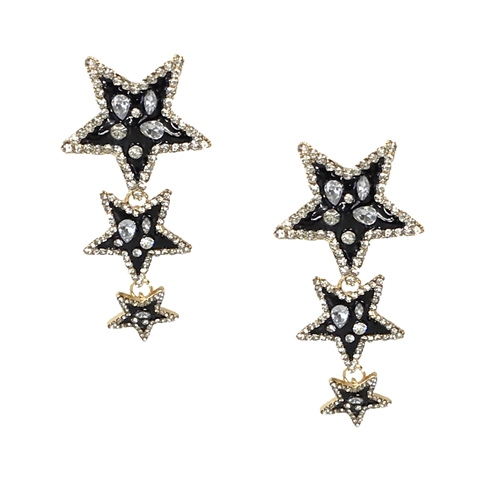 Jewelry Collection Super Star Trio Drop Earrings