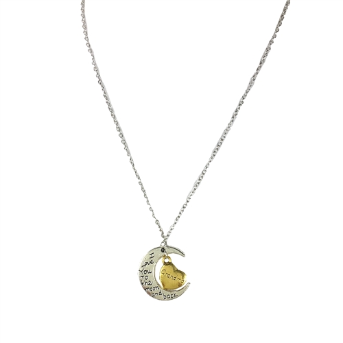 Grandma I Love You To The Moon Back Pendant Neckle