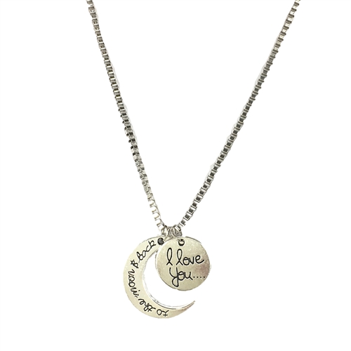 I Love You... To The Moon & Back Penadnt Necklace