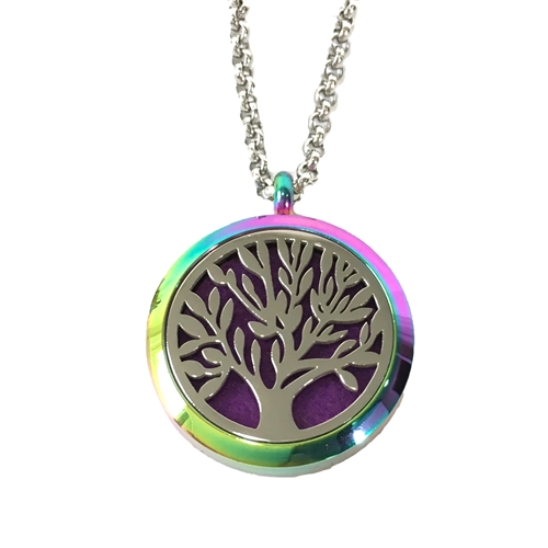 Tree of Life Aromatherapy Diffuser Locket Necklace