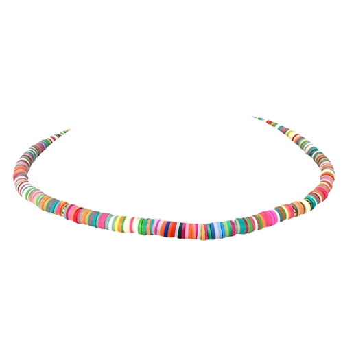 Maui Colorful Polymer Chips Choker Necklace