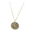Aditi Pave Evil Eye Medallion Pendant Necklace