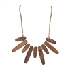 Jewelry Collection Willow Geometic Wood Pendant Necklace