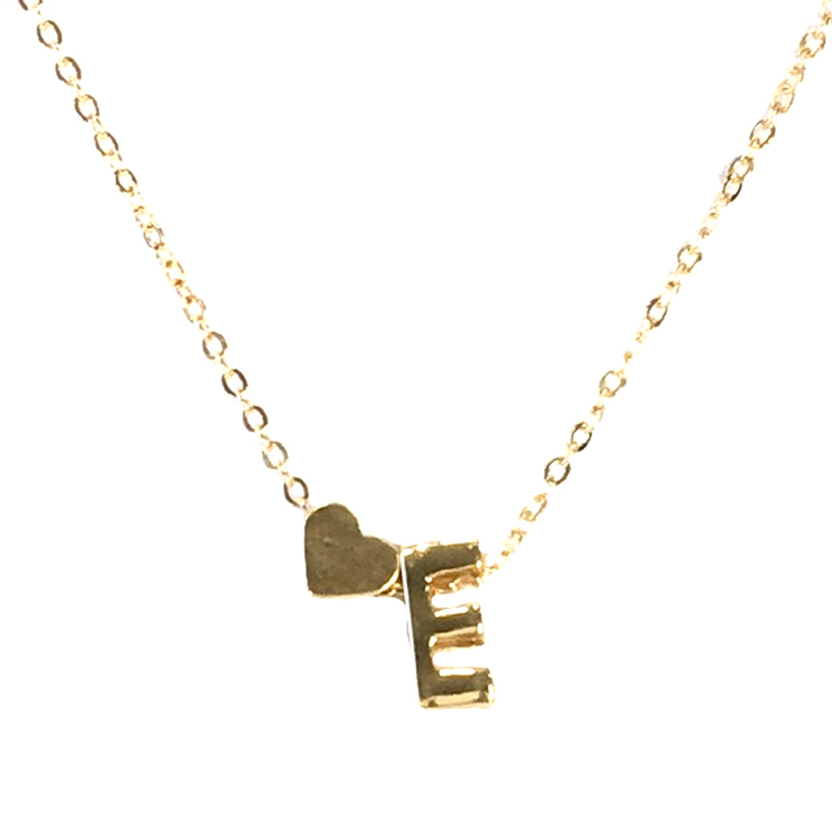 Stainless steel alphabet letter E necklace by SoCharm