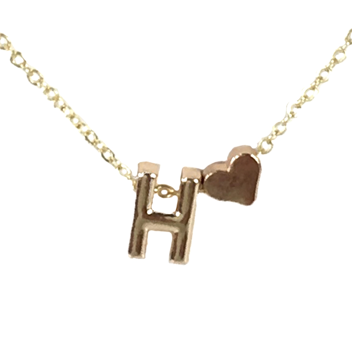 18K YELLOW GOLD PRINCESS BLOCK LETTER “H” NECKLACE - Roberto Coin - North  America