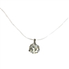 Round Solitaire Floating Penadant Illusion Necklace