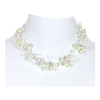 Jewelry Collection Simulated Pearl Illusion Necklace