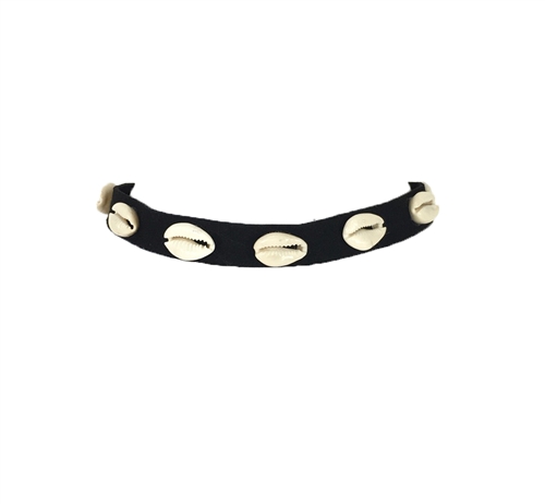 Cowrie Seashell Vevet Choker