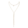 B Jewelry Collection Delicate Knot Long Layer Y Necklace, Gold