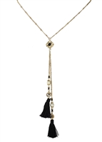 Jewelry Collection Double Tassel Y-Necklace