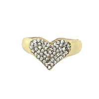 Amore Pave Heart Ring Sparkler Band