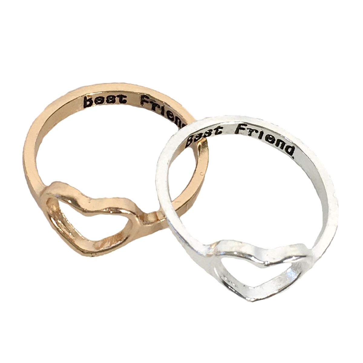Amazon.com: Best Friend Rings for 2 Friends Friendship Matching Promise  Couples Ring Bff Bestfriend Sister Mens Womens Men Her Couple Set His and  Heart Women Love Personalized Engraved Custom Name Sterling Silver :