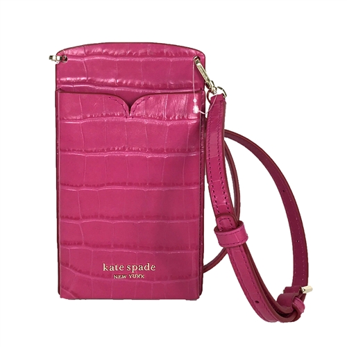 Kate Spade Spencer Croco-Embossed Leather Phone Crossbody Bag