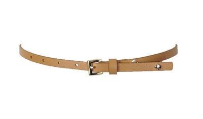 Kate Spade Skinny Leather Signature Spade Belt
