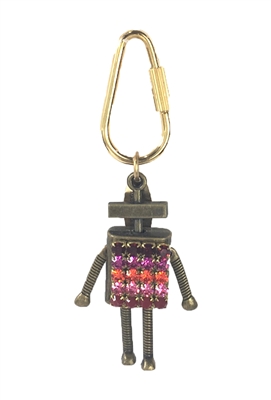 Lenora Dame Robot Purse Charm Keychain