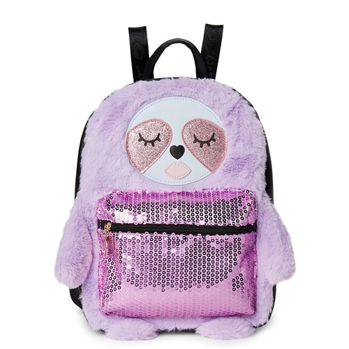 Luv Betsey Johnson Maggie Sloth Faux Fur Backpack