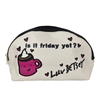 Luv Betsey Johnson is it Friday yet? Large Zip Cosmetic Case