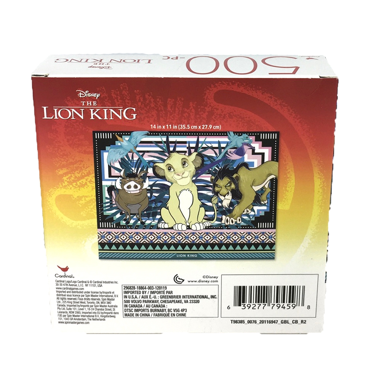 Disney The Lion King Simba 500 Piece Jigsaw Puzzle